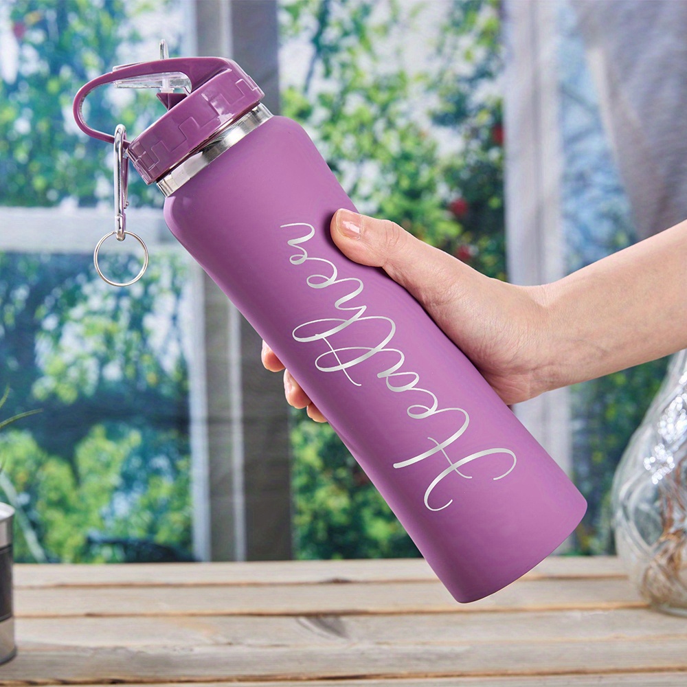 Sports Water Bottle Insulated - 맞춤형 이름: 스테인리스 스틸 물병, 휴대용