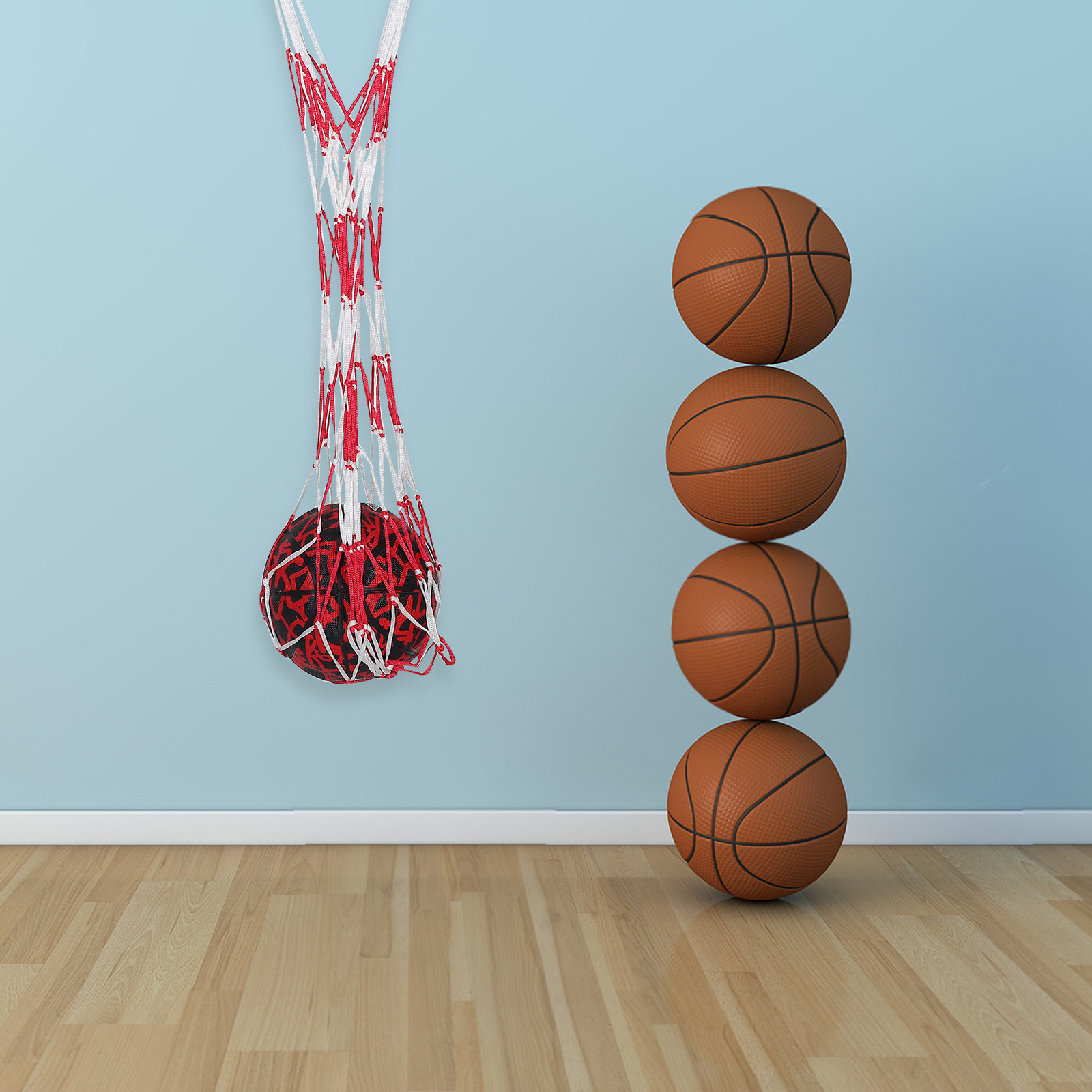 Gym Ball - 휴대용 메시 소재 스포츠용 볼 가방,
