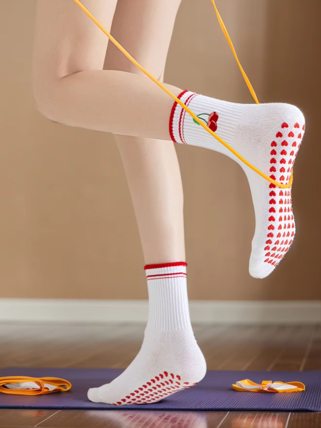 Yoga Mat - 1쌍 크로스보더 전문 요가 양말, 면