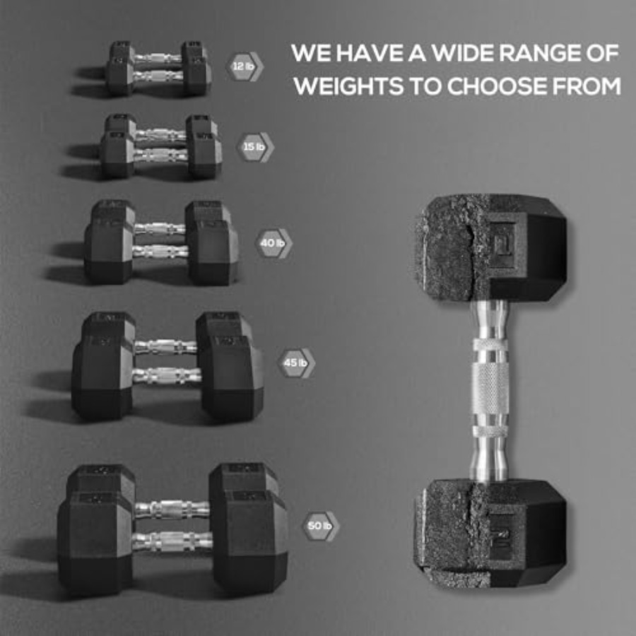 40lbs/45lbs/50lbs 고무 덤벨 세트, 미끄 - Dumbbell Set 리뷰 및 가격