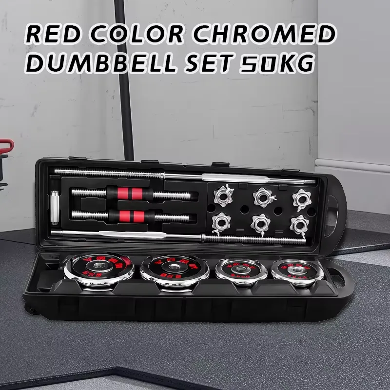 2026년형 50kg 조절식 주철 덤벨 세트, 빨간색  - Dumbbell Set 리뷰 및 가격