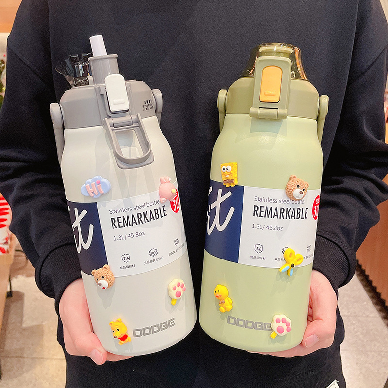 316 스테인리스 스틸 빨대 텀블러, 대용량 보온 스포 - Sports Water Bottle Insulated 리뷰 및 가격