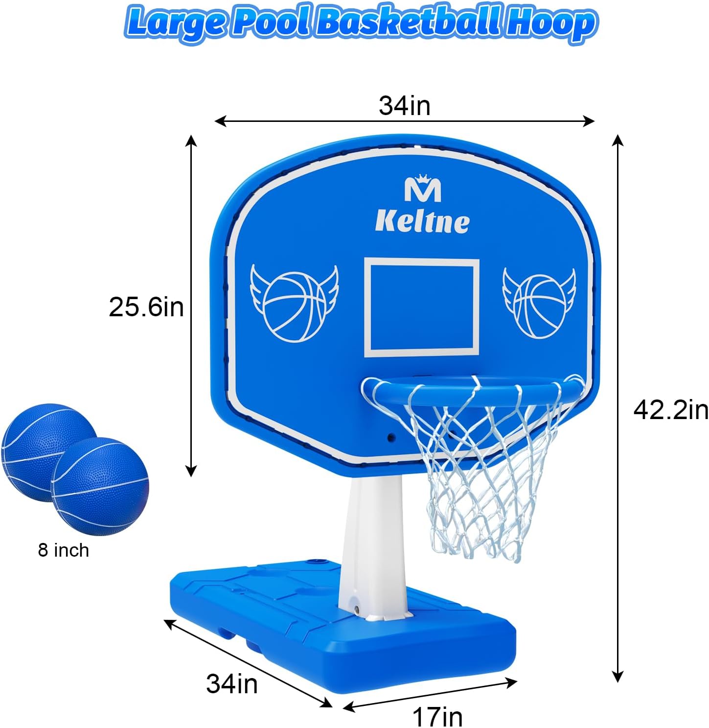 확장된 견고한 베이스가 있는 대형 수영장 농구대, 수영 - Basketball Hoop 리뷰 및 가격