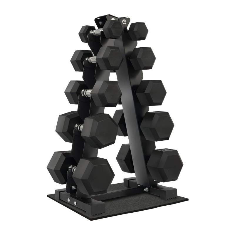 홈짐 운동 근력 강화 고무 코팅 헥사곤 덤벨 세트 보관 - Dumbbell Set 리뷰 및 가격
