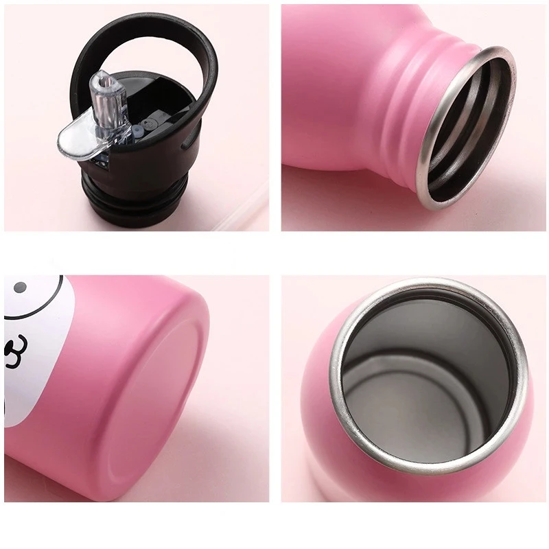 500ML 스테인리스 스틸 물병 빨대 포함 귀여운 물병 - Sports Equipment 5 Years Old 리뷰 및 가격