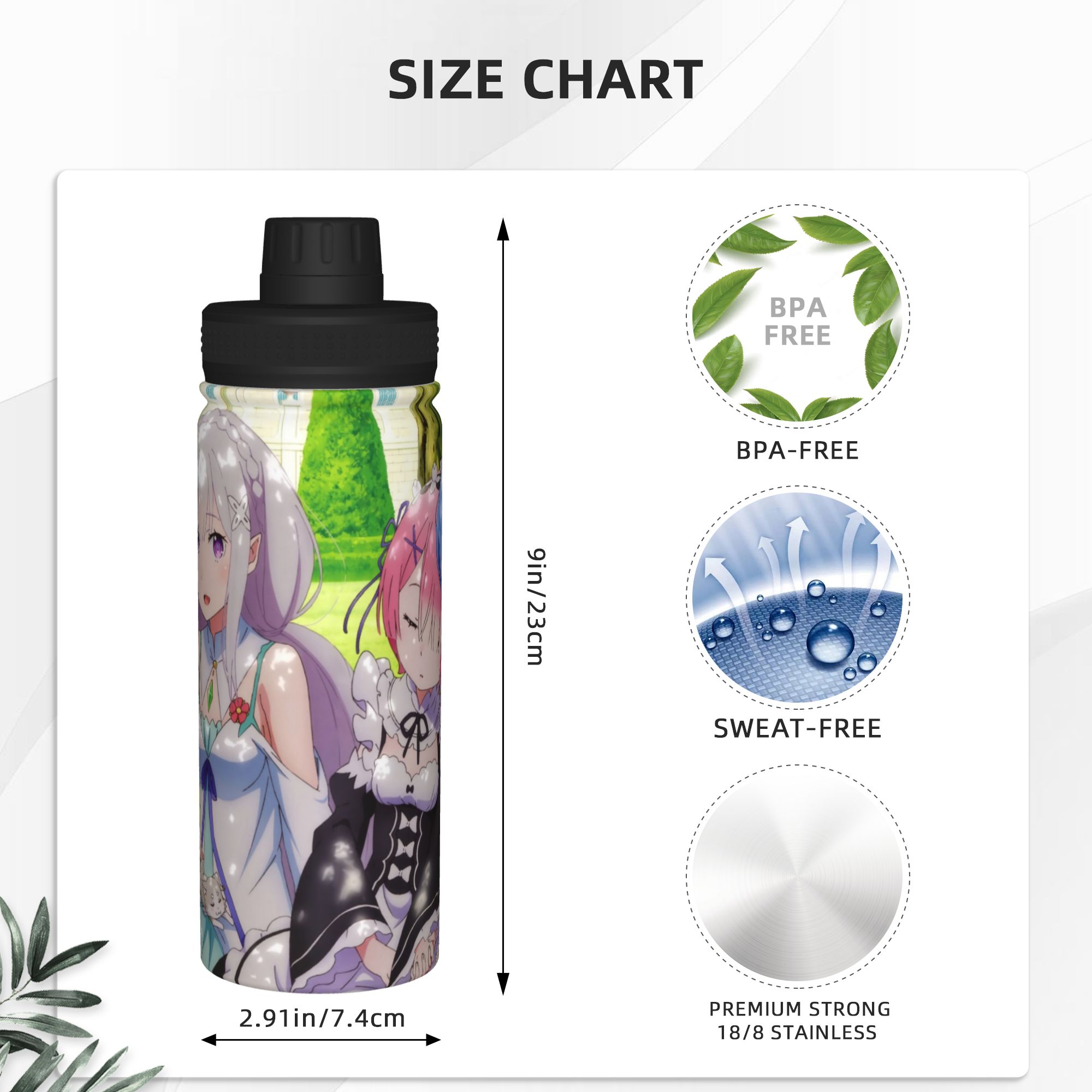 애니메이션 ‘Re:제로’ 18온스 스포츠용 보온 텀블러 - Sports Water Bottle Insulated 리뷰 및 가격