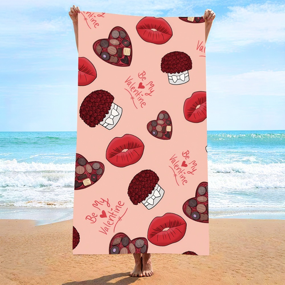 하트 심볼 목욕 타월 27x55인치 비치 타월 마이크로 - Yoga Mat 리뷰 및 가격